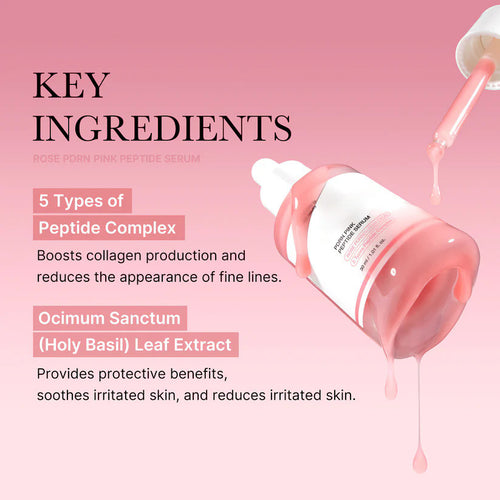 PDRN Pink Glow Serum - Peptides & Collagen